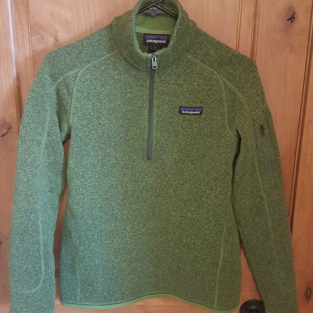 Patagonia Better Sweater sz small, green, 1/4 zip